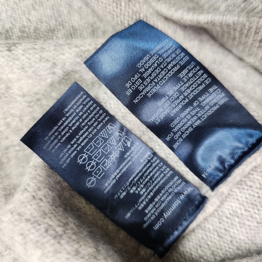 Tommy Hilfiger Mens Gray Turtle Neck Wool Blend Sweater Spellout Size XL Soft - Picture 6 of 7